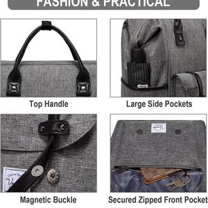 VASCHY Vintage Schultertasche aus Wachstuch für Laptops mit